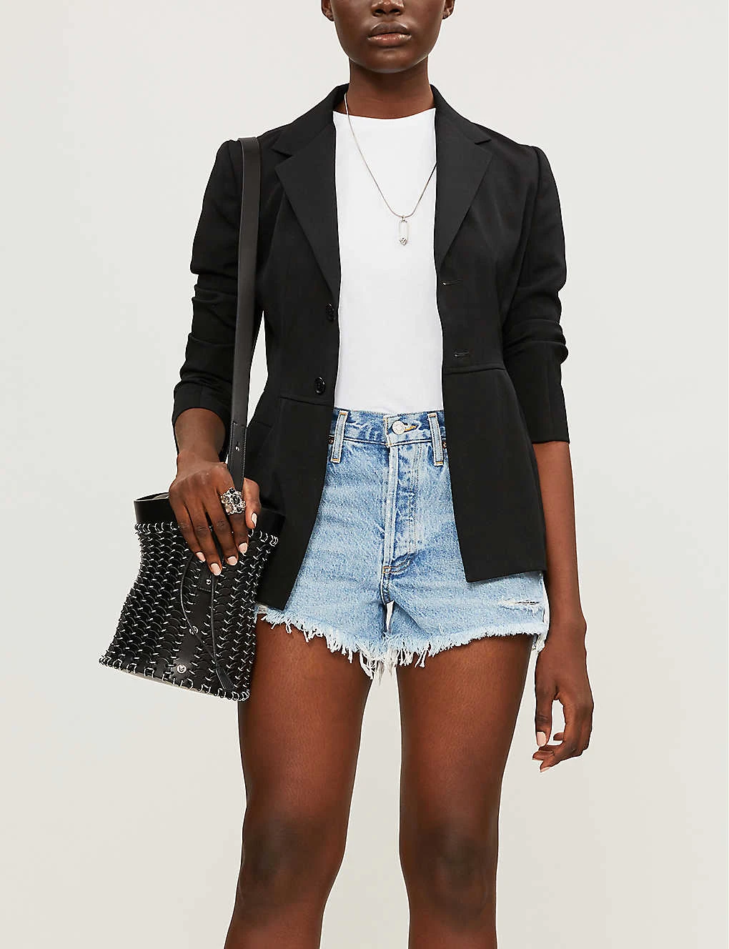 AGOLDE Parker Mid-rise Denim Shorts - Image 2