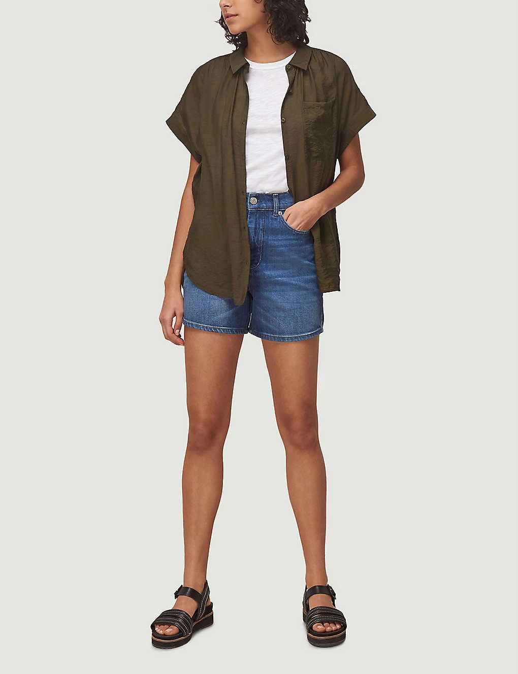 Whistles High-rise Denim Shorts - Image 2