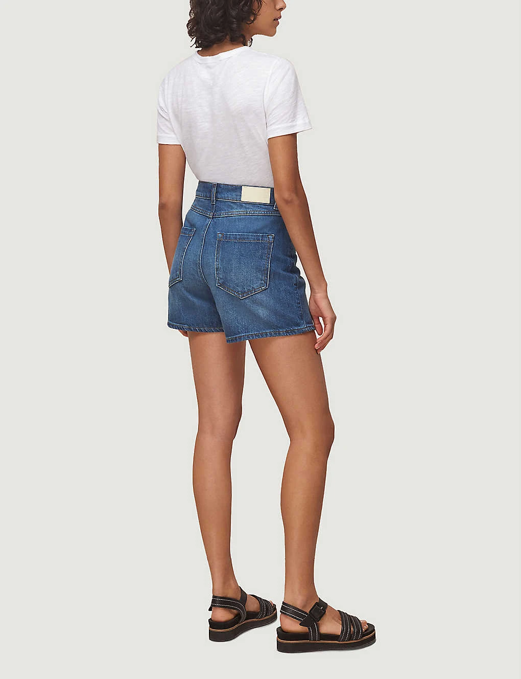 Whistles High-rise Denim Shorts - Image 3