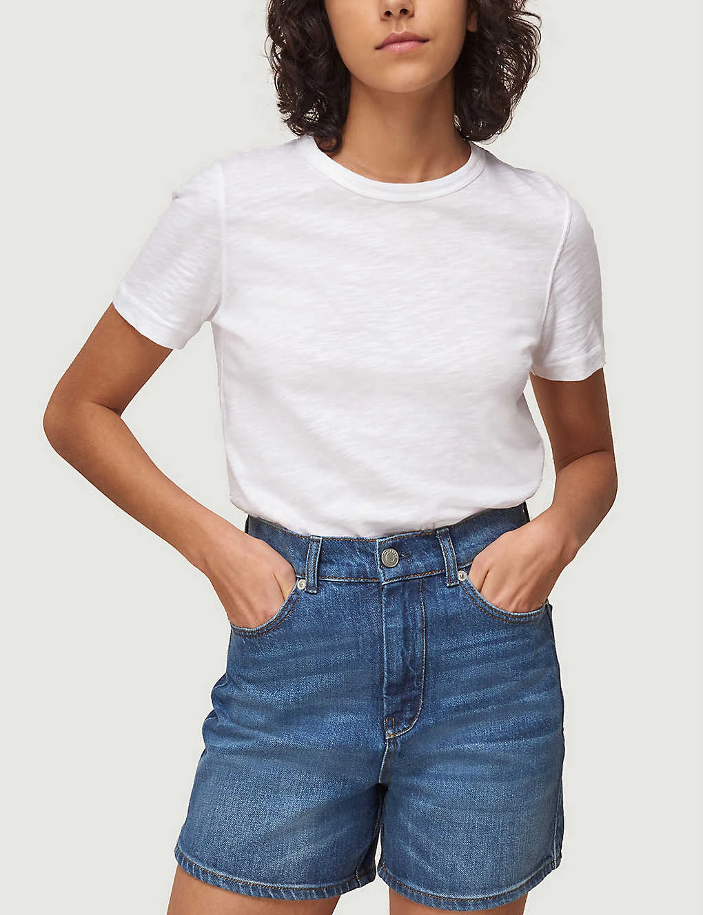 Whistles High-rise Denim Shorts - Image 5