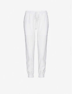 Easy Cropped High-rise Woven Jogging Bottoms