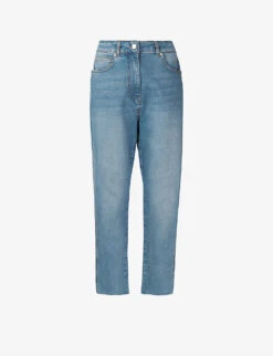 Whistles Slim-fit Faded Stretch-denim Jeans