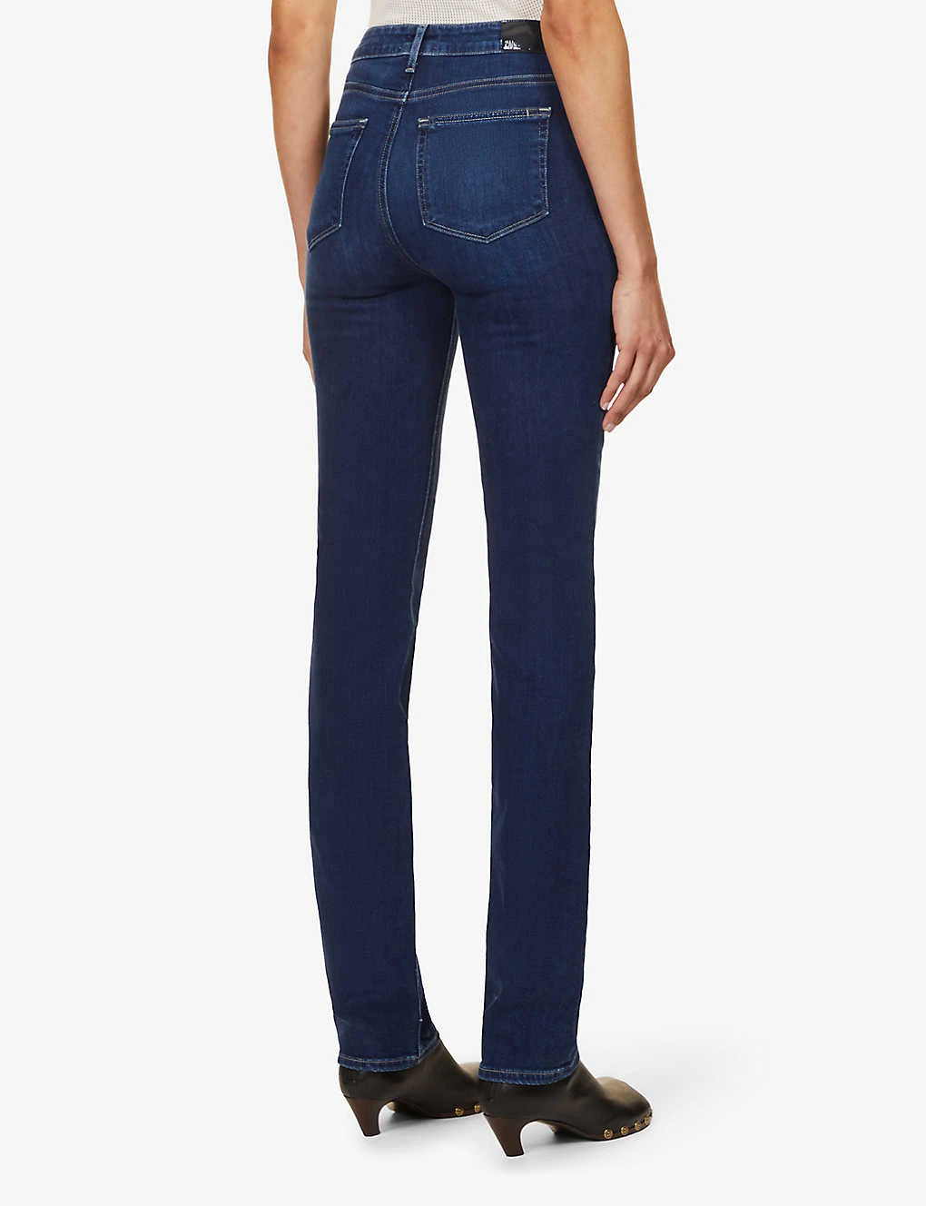 Paige Hoxton Straight High-rise Cotton-blend Denim Jeans - Image 4