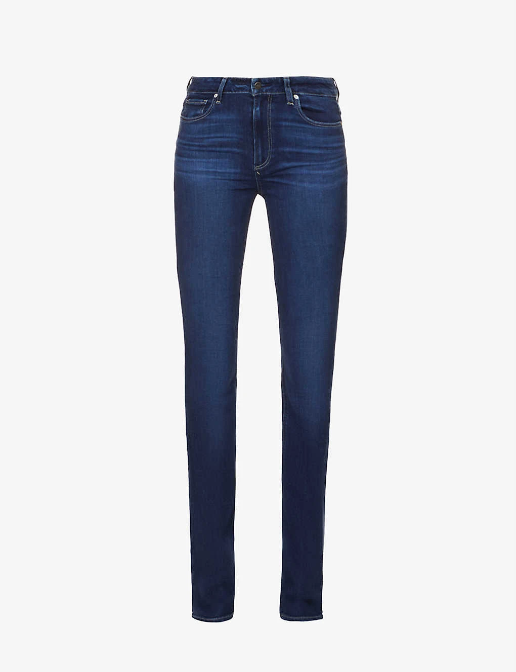 Paige Hoxton Straight High-rise Cotton-blend Denim Jeans