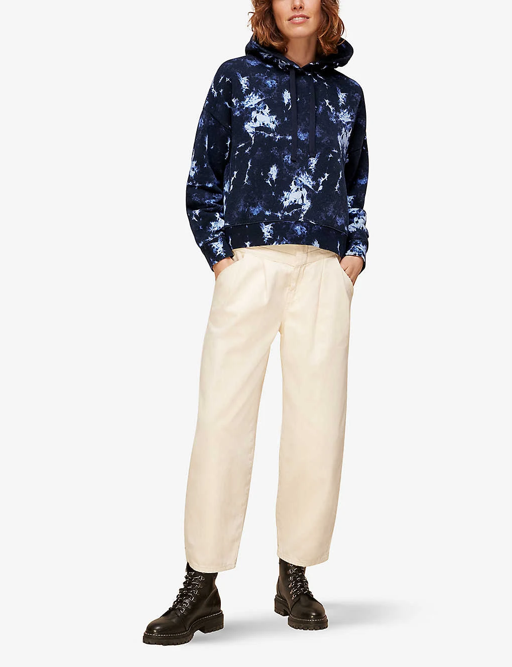 Whistles Tie-dye Cotton Hoody - Image 2