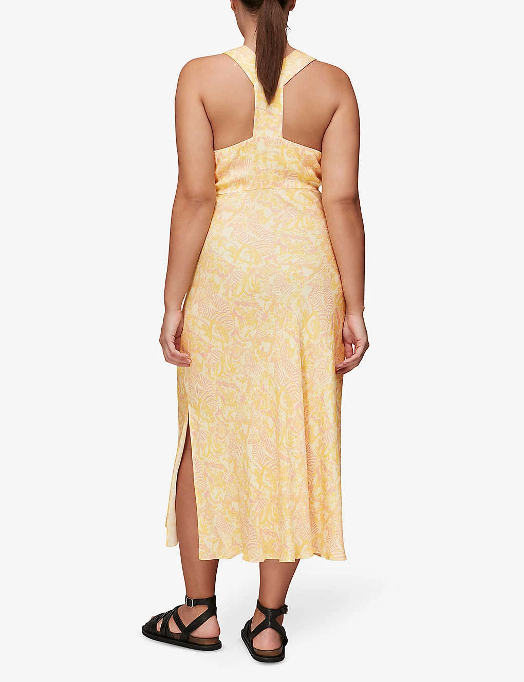 Whistles Safari-print Satin Midi Dress - Image 3