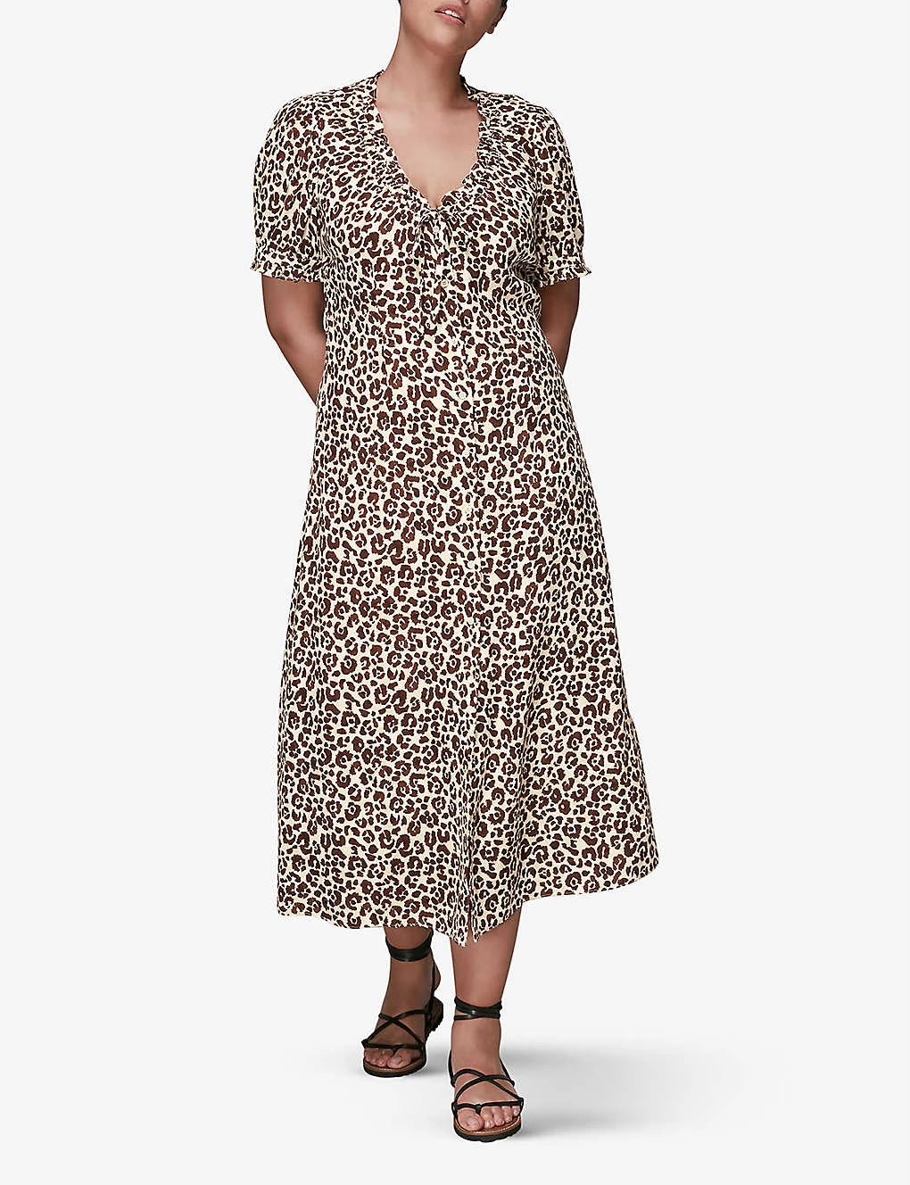 Whistles Ada Animal-print Midi Dress - Image 2