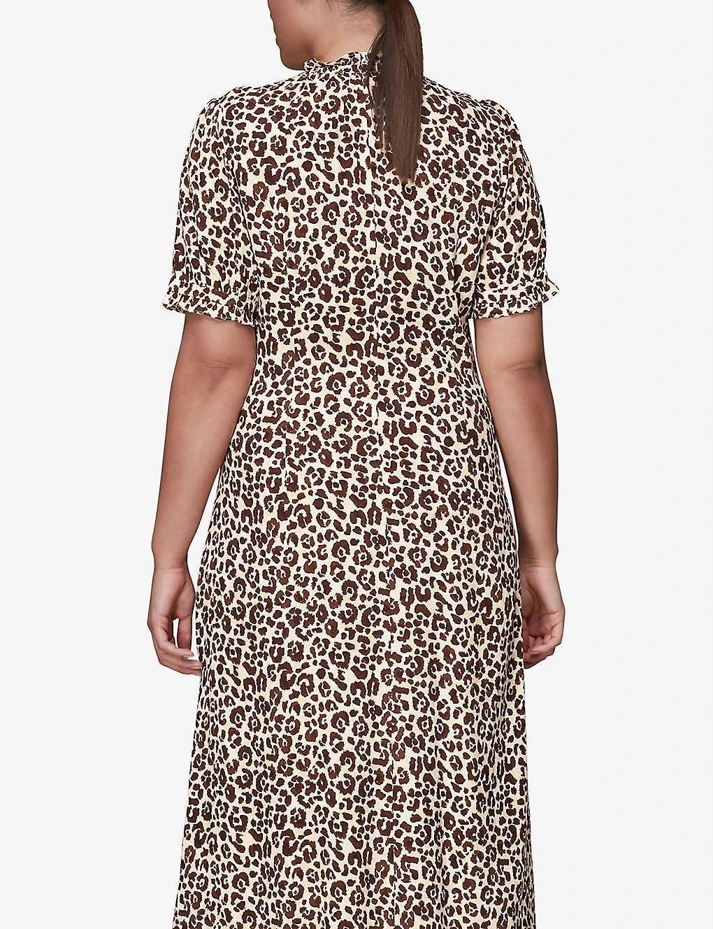 Whistles Ada Animal-print Midi Dress - Image 3