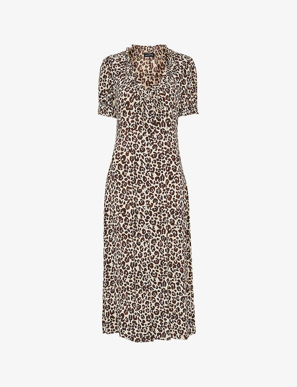 Whistles Ada Animal-print Midi Dress