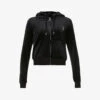 Juicy Couture Regular-fit Crystal-embellished Velour Hoody