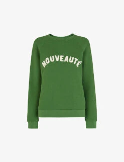 Whistles Nouveaute Embroidered Cotton-jersey Sweatshirt