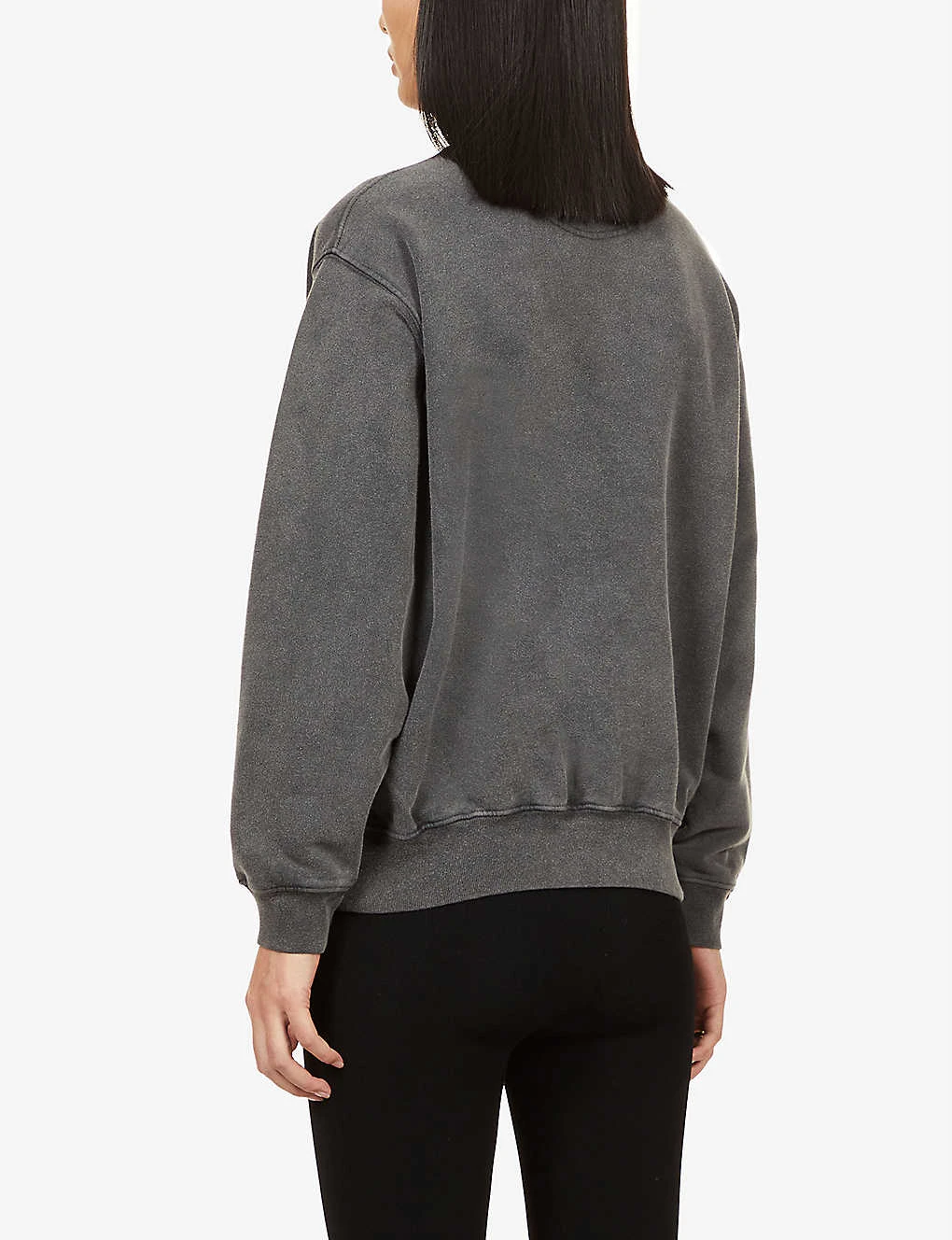 ANINE BING Ramona Branded Cotton-jersey Sweatshirt - Image 4