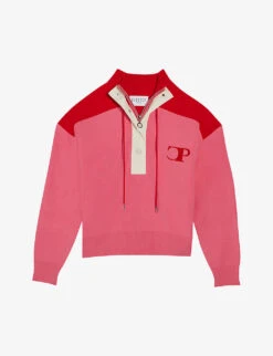 CLAUDIE PIERLOT Minimum Contrast-coloured Knitted Sweatshirt