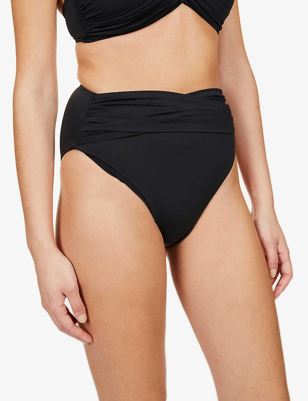 Seafolly Collective Wrap-detail High-rise Recycled Nylon-blend Bikini Bottoms - Image 3