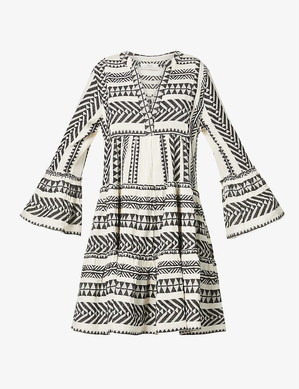 Devotion Twins Ella Flared-sleeve Cotton Mini Dress