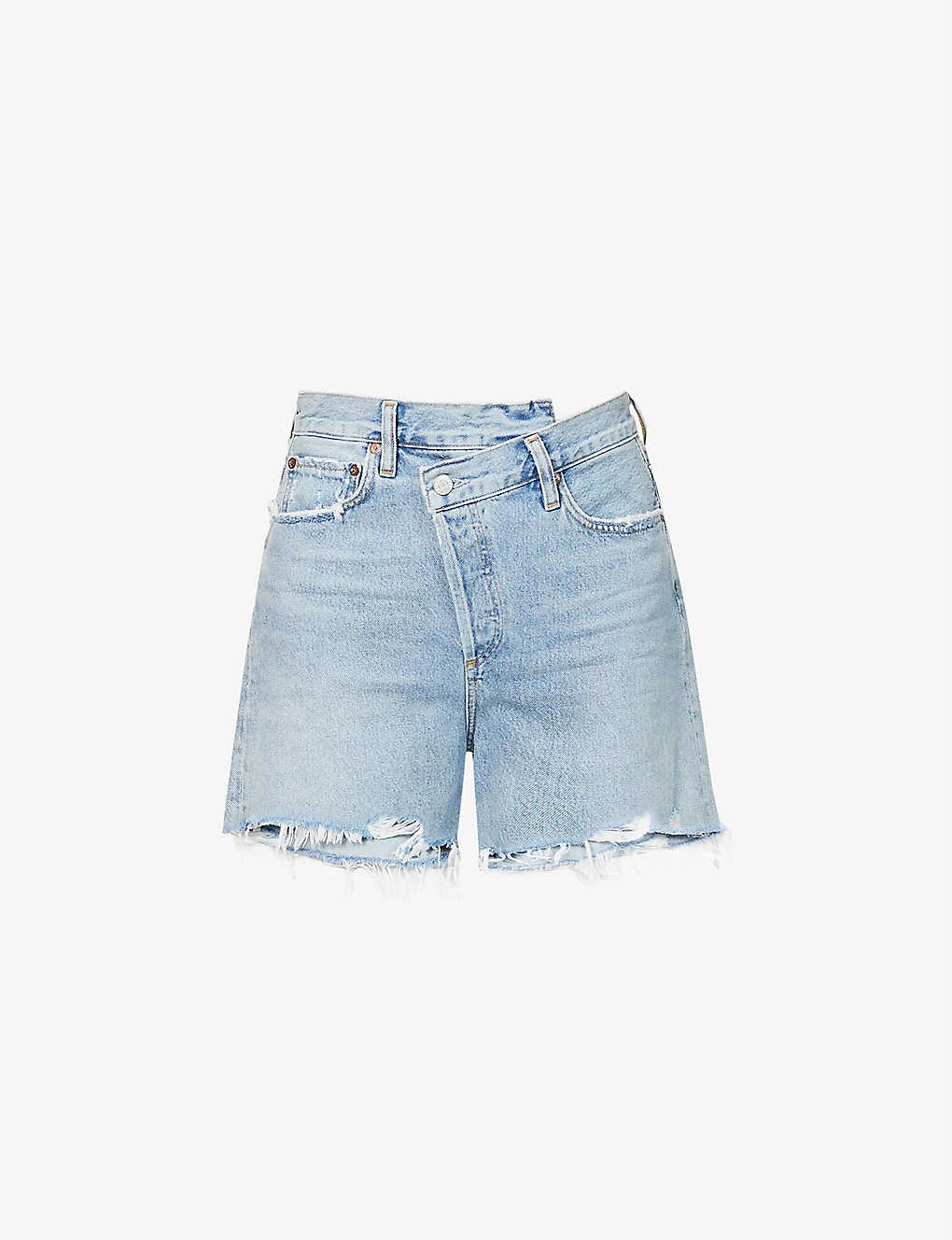 AGOLDE Criss Cross High-rise Organic-denim Shorts