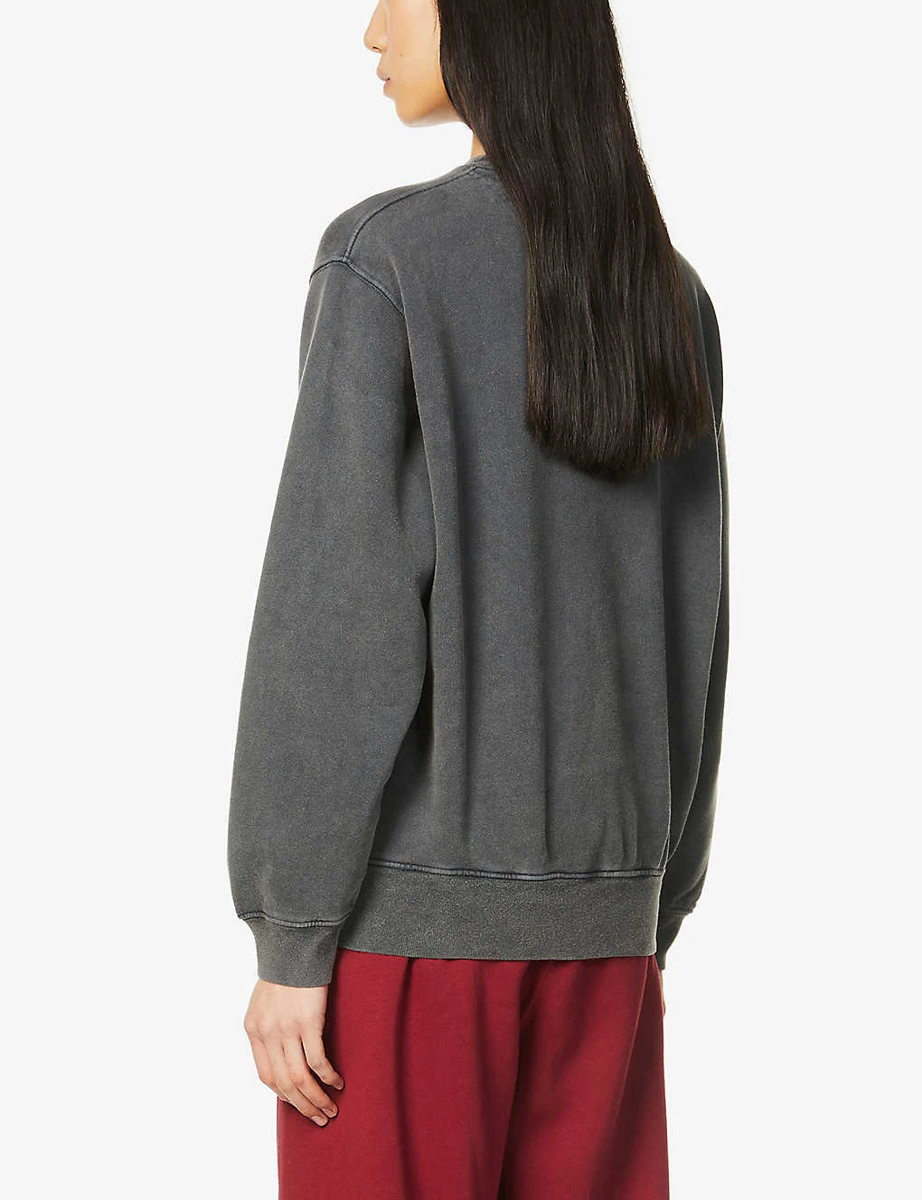 ANINE BING Ramona Brand-print Organic-cotton Jersey Sweatshirt - Image 4