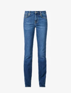 7 For All Mankind Kimmie Straight-leg Mid-rise Stretch-denim Jeans
