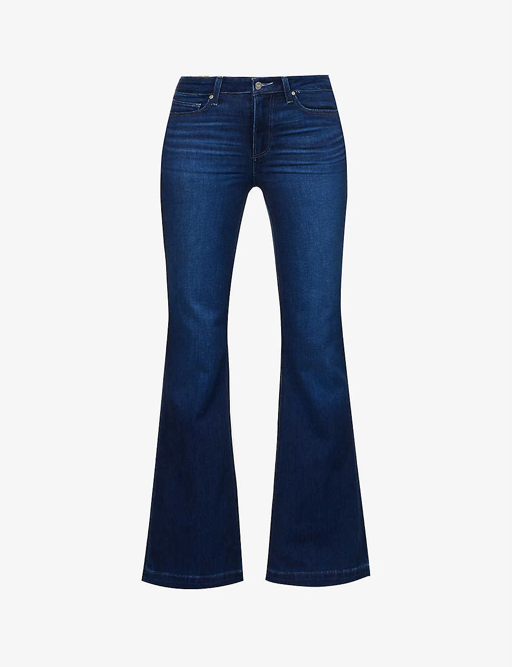Paige Genevieve Flared-leg High-rise Stretch-denim Jeans