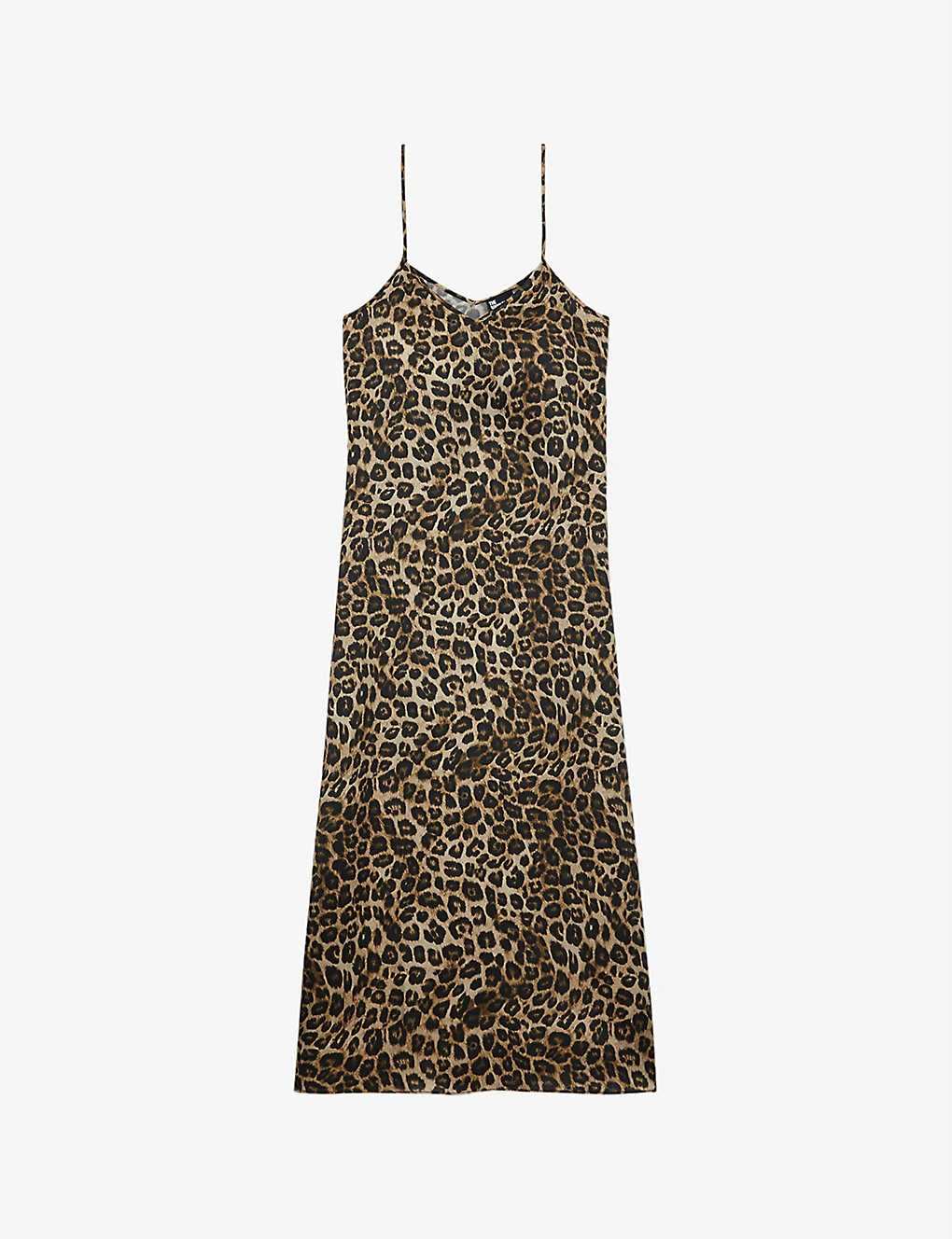 THE KOOPLES Leopard-print Silk Slip Midi Dress