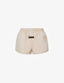 ESSENTIALS Logo-tab Mid-rise Cotton-blend Shorts