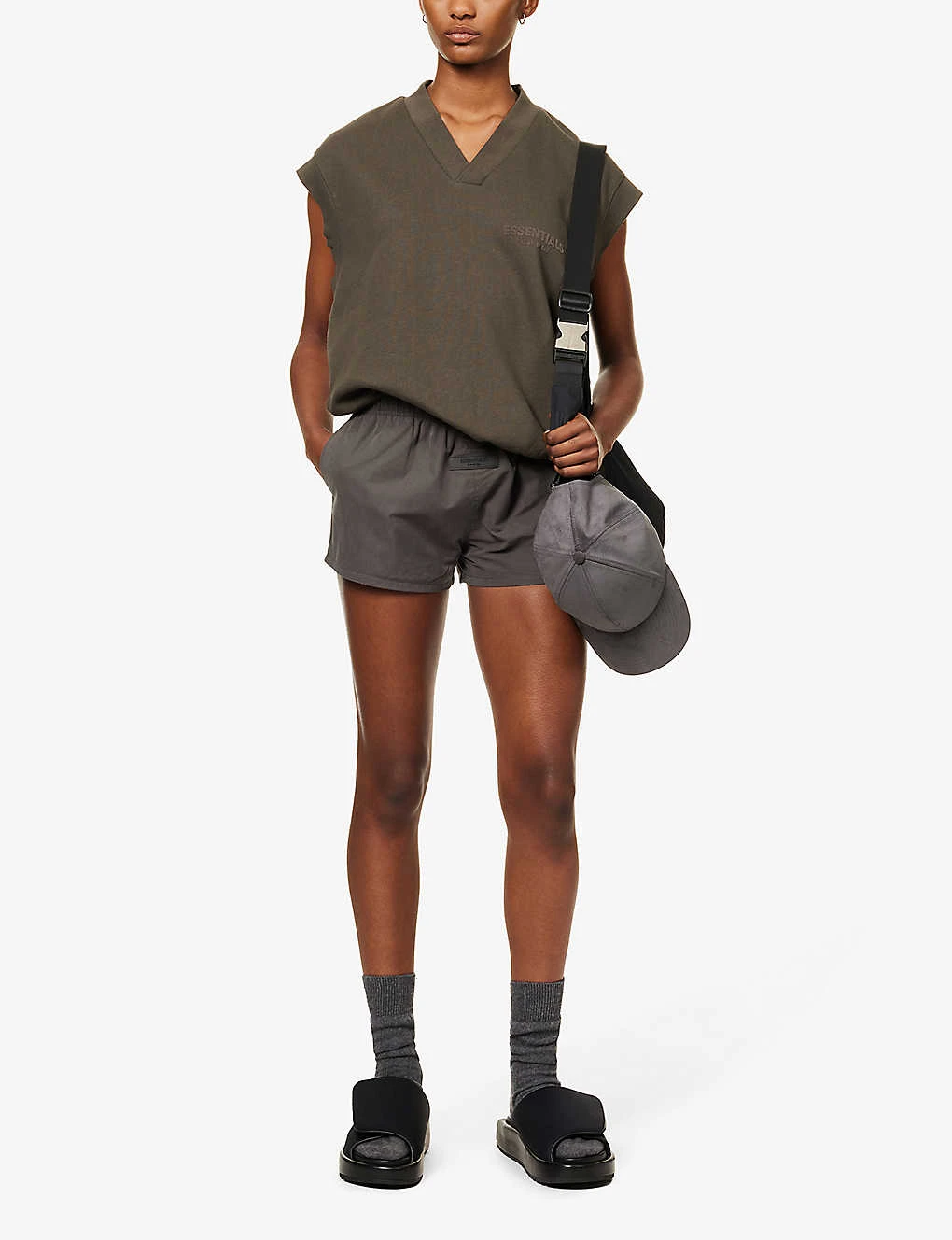 ESSENTIALS Brand-patch Cotton-blend Shorts - Image 2