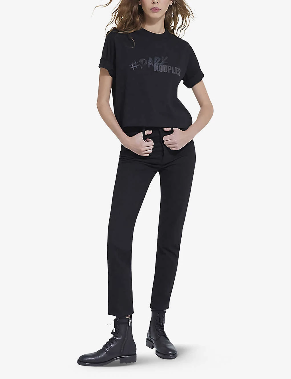 THE KOOPLES Slim-fit Cropped High-rise Stretch-denim Jeans - Image 2