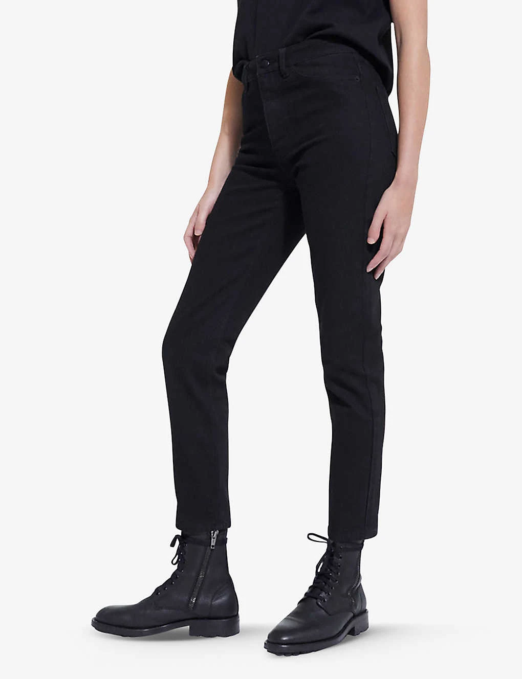THE KOOPLES Slim-fit Cropped High-rise Stretch-denim Jeans - Image 3