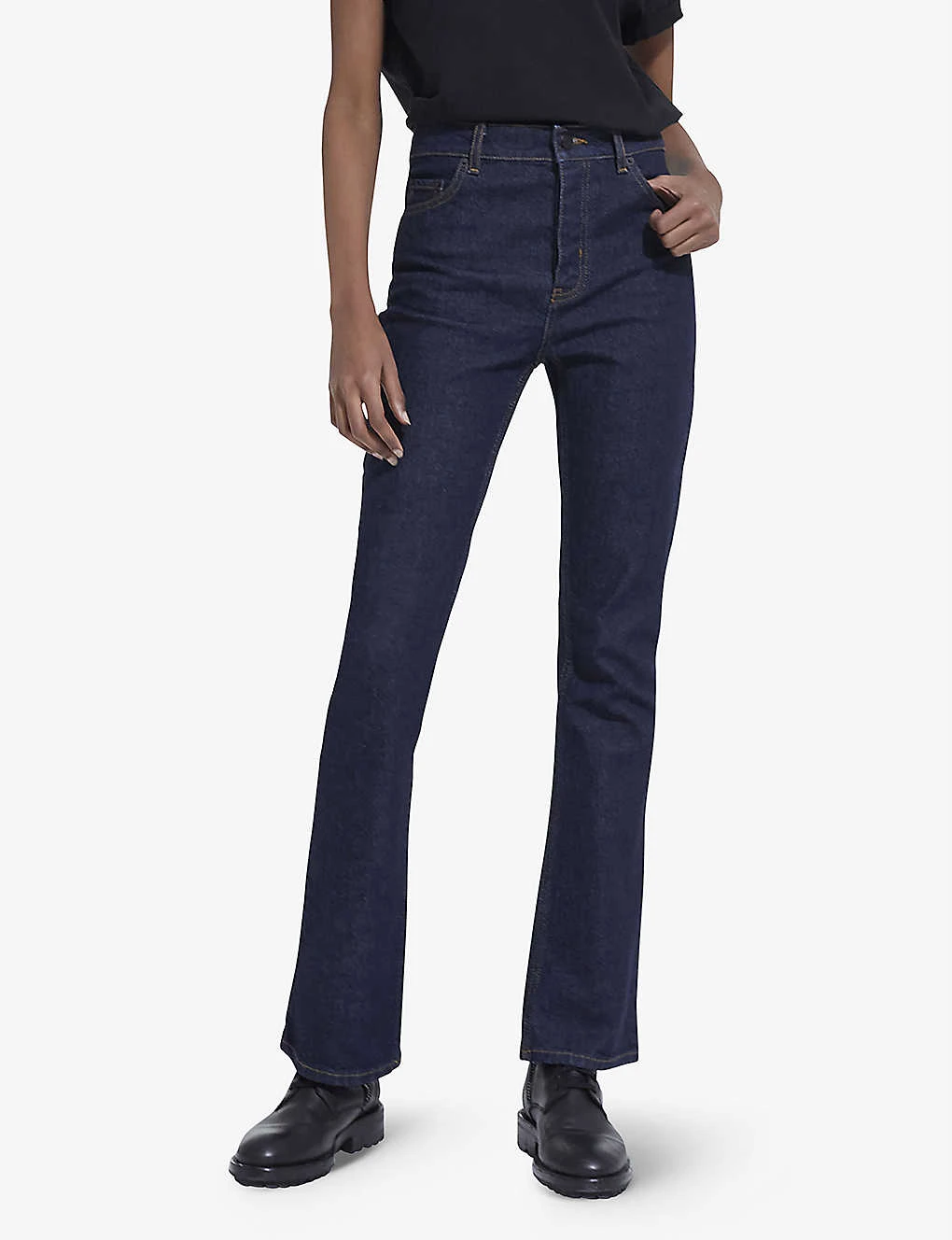 THE KOOPLES Bootcut High-rise Stretch-denim Jeans - Image 3