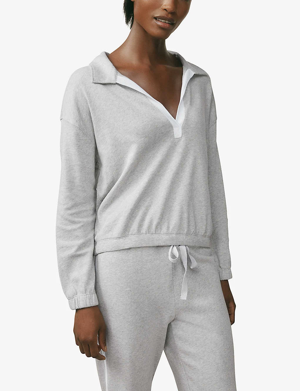 V-neck Organic-cotton Sweatshirt - Image 2