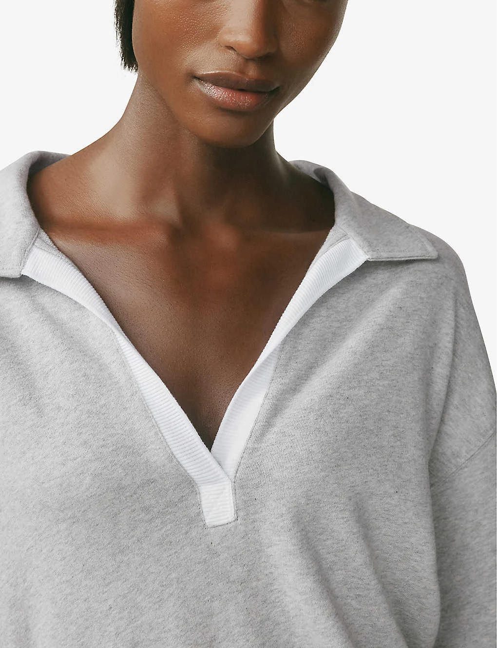 V-neck Organic-cotton Sweatshirt - Image 3