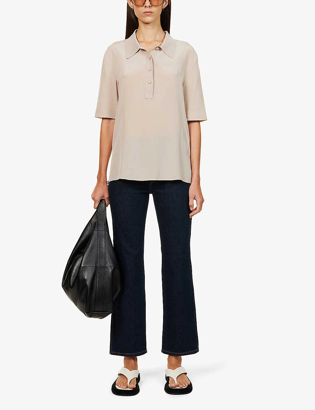 Joseph Duke Flared Cropped Stretch-cotton Jeans - Image 2