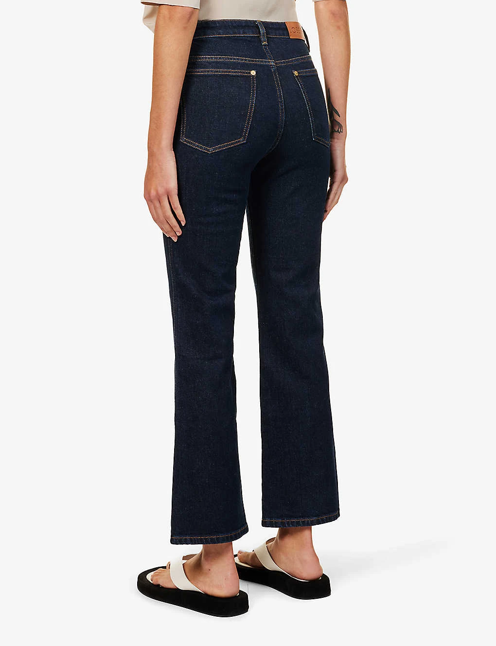 Joseph Duke Flared Cropped Stretch-cotton Jeans - Image 4