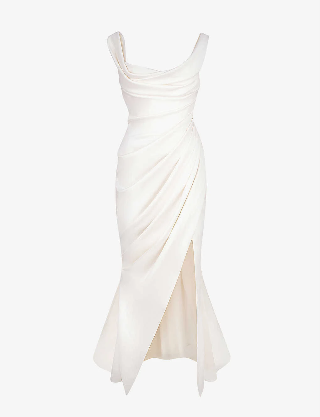 Delphine Sleeveless Satin Maxi Dress