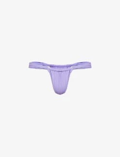 Athens Ruched High-rise Bikini Bottoms