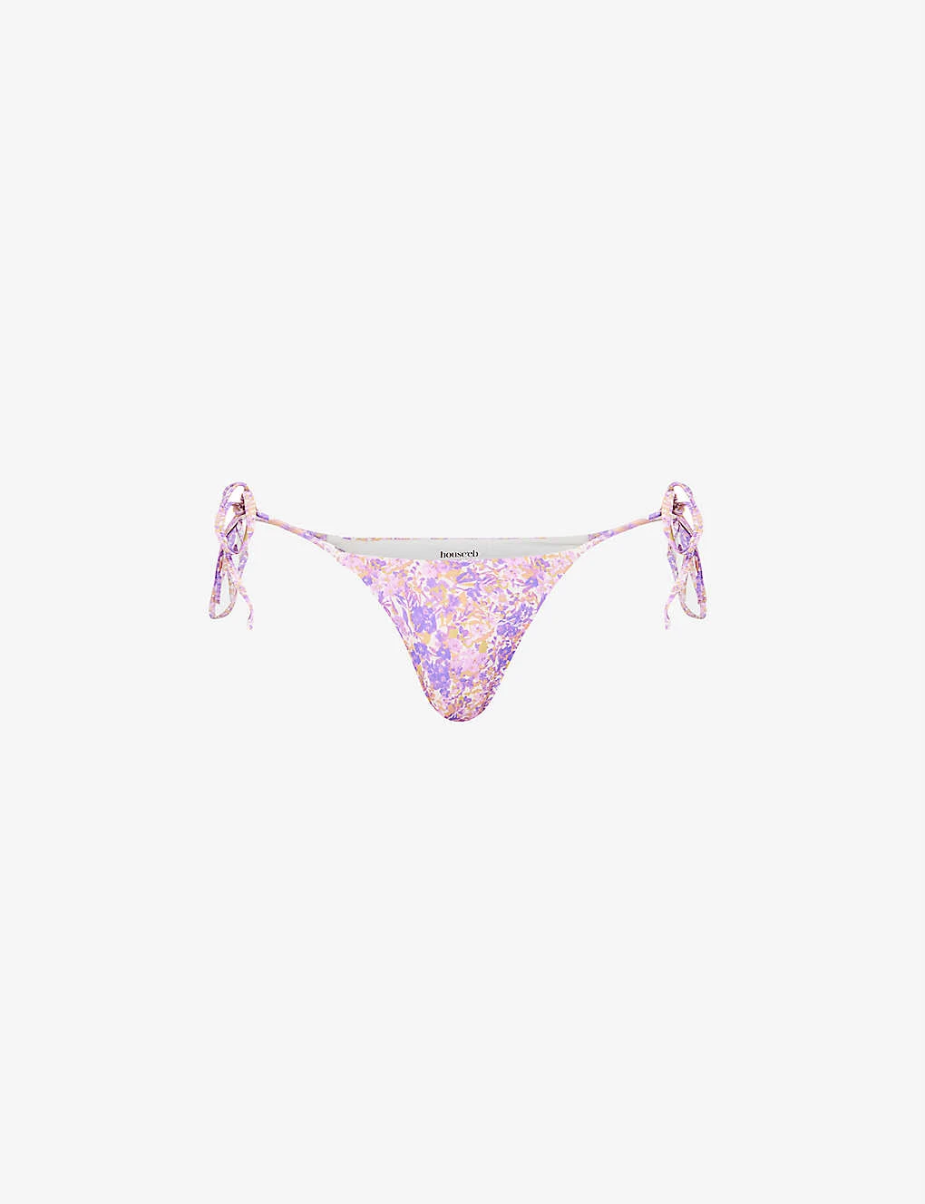 Santorini Floral-print High-rise Stretch-woven Bikini Bottoms