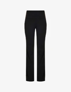 Yoga Flared-leg High-rise Stretch-jersey Trousers