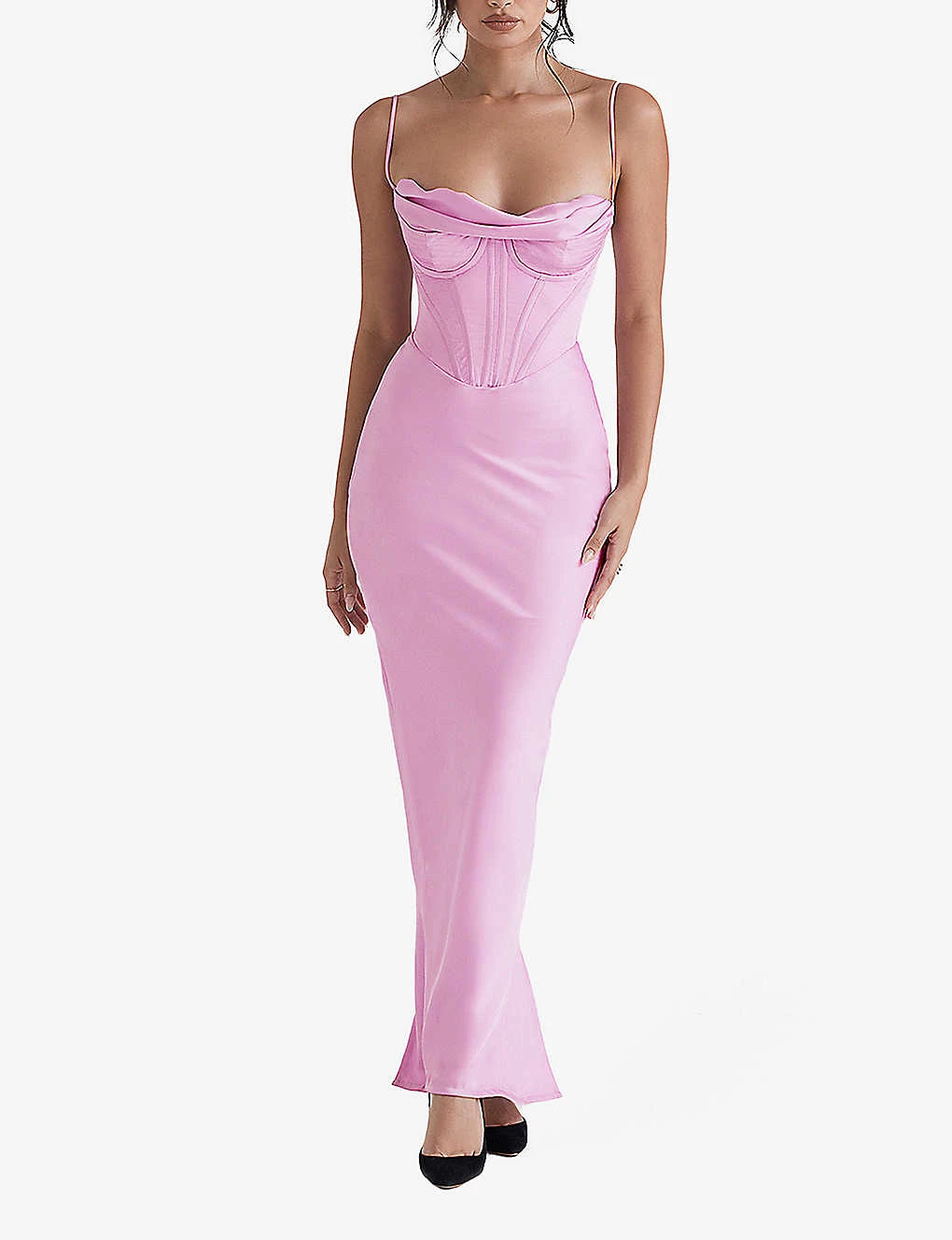 Charmaine Corset Satin Maxi Dress - Image 3