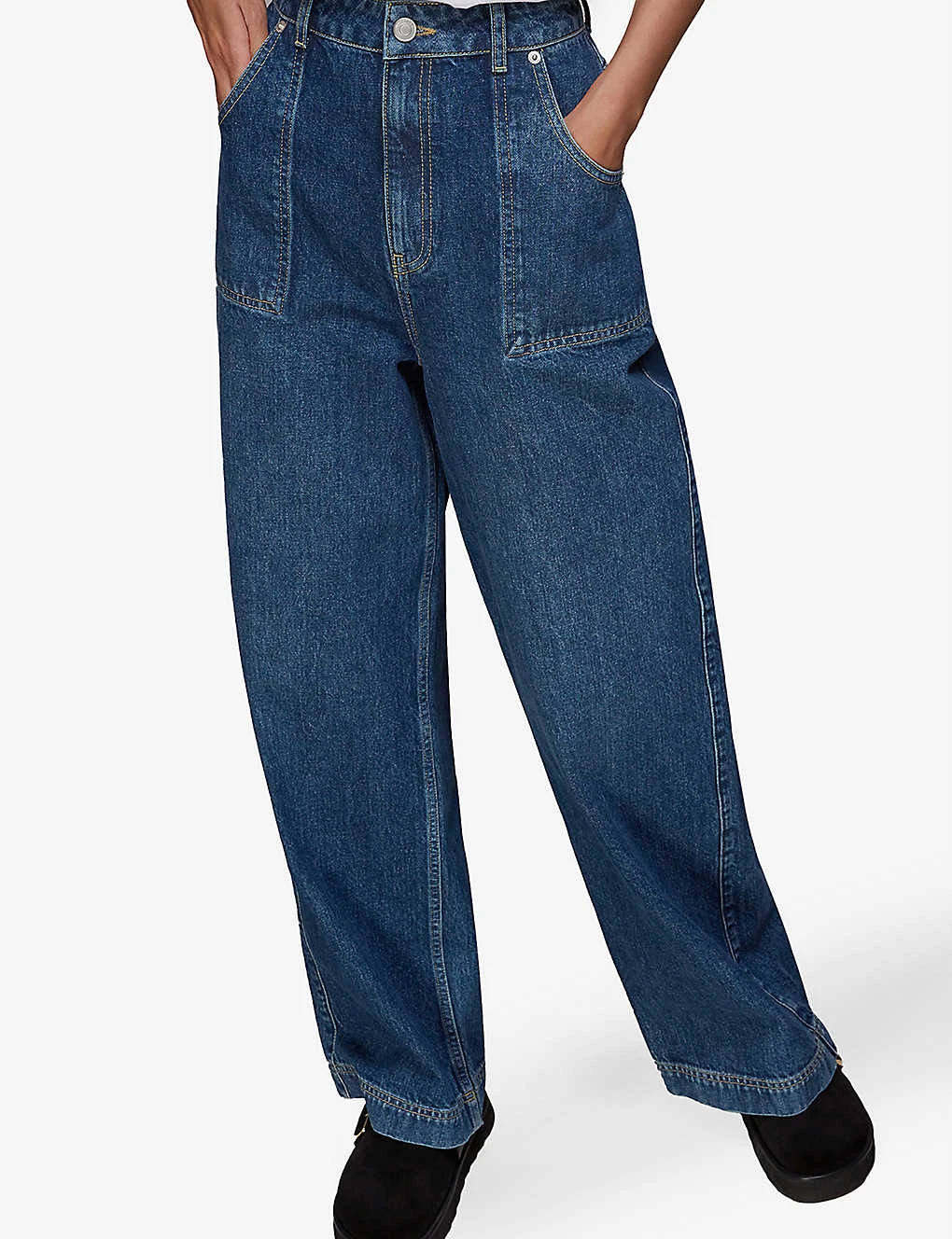 Whistles Raya Wide-leg High-rise Jeans - Image 5