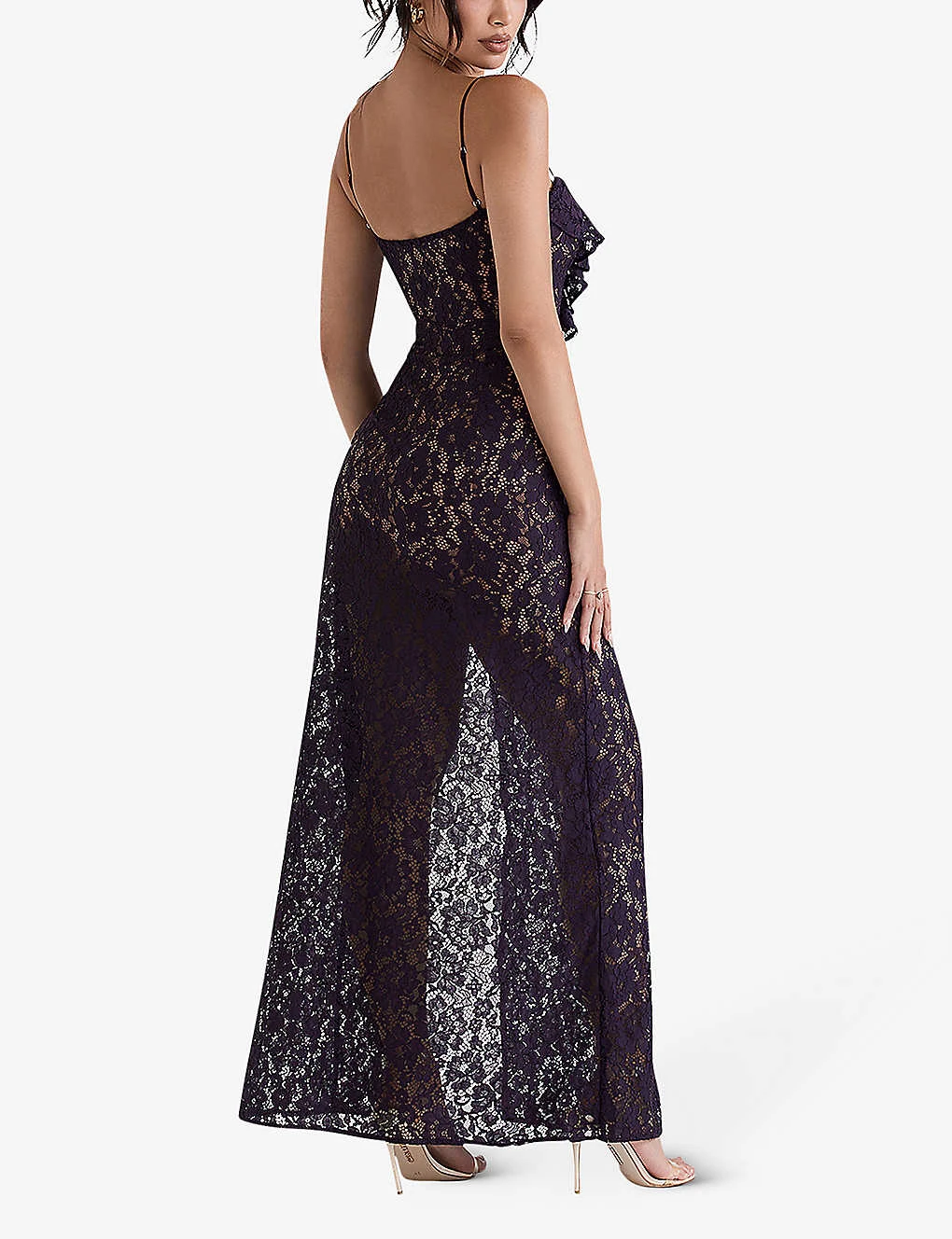Malia Ruffle-trim Lace Maxi Dress - Image 4
