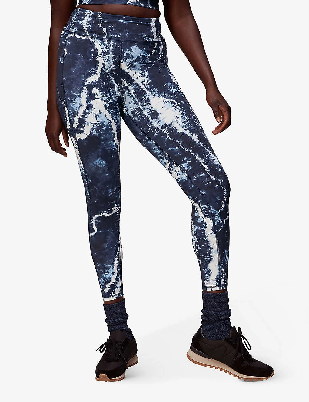 Whistles Tie Dye-print High-rise Stretch Recycled-nylon Leggings - Image 3