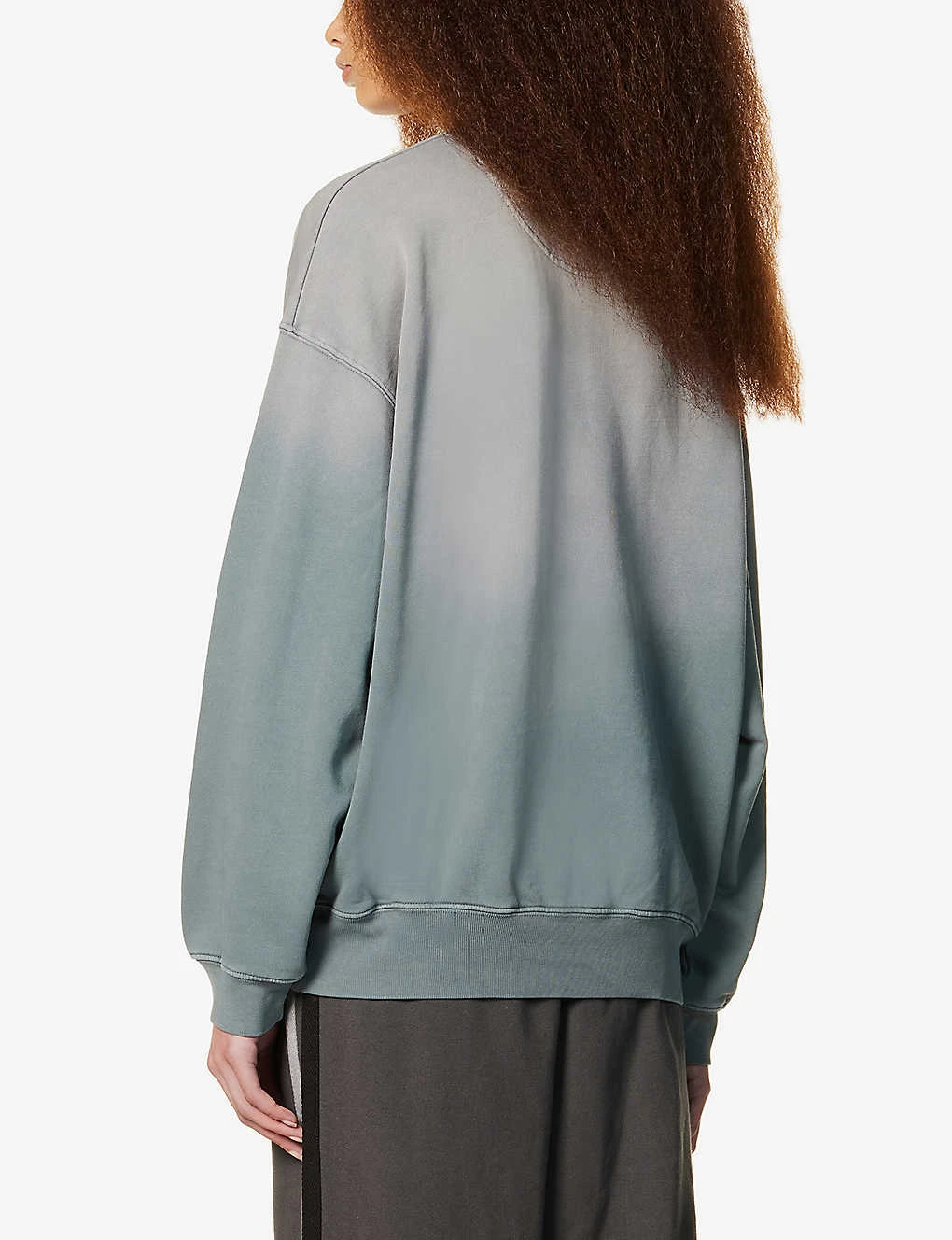 ANINE BING Jaci Faded-wash Organic-cotton Sweatshirt - Image 4