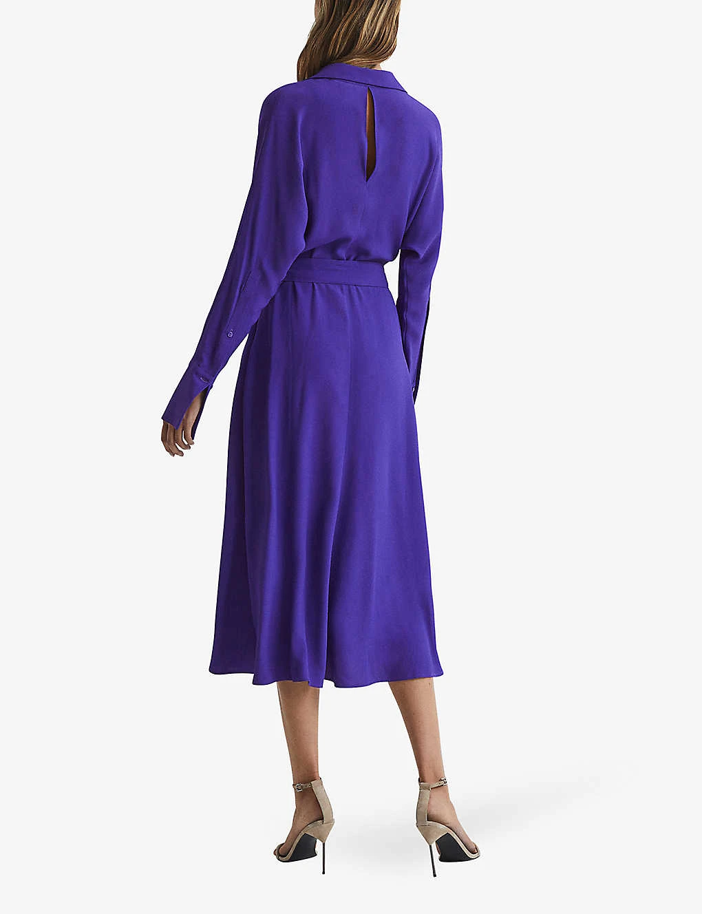 Reiss Cecily Wrap Woven Midi Dress - Image 4