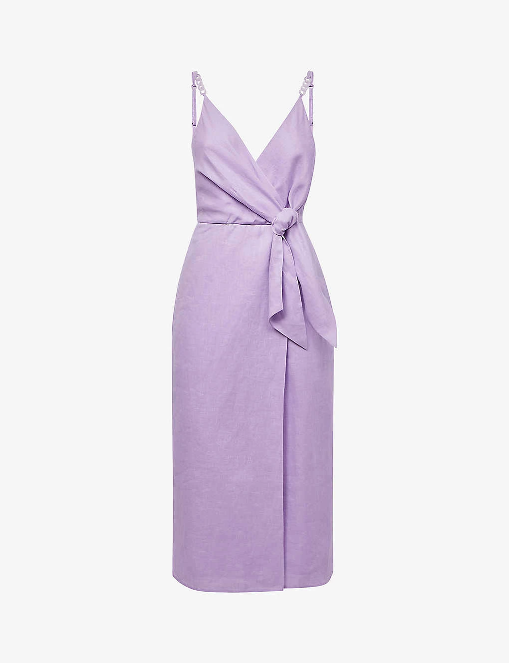 Reiss Esme Chain-strap Linen Midi Dress