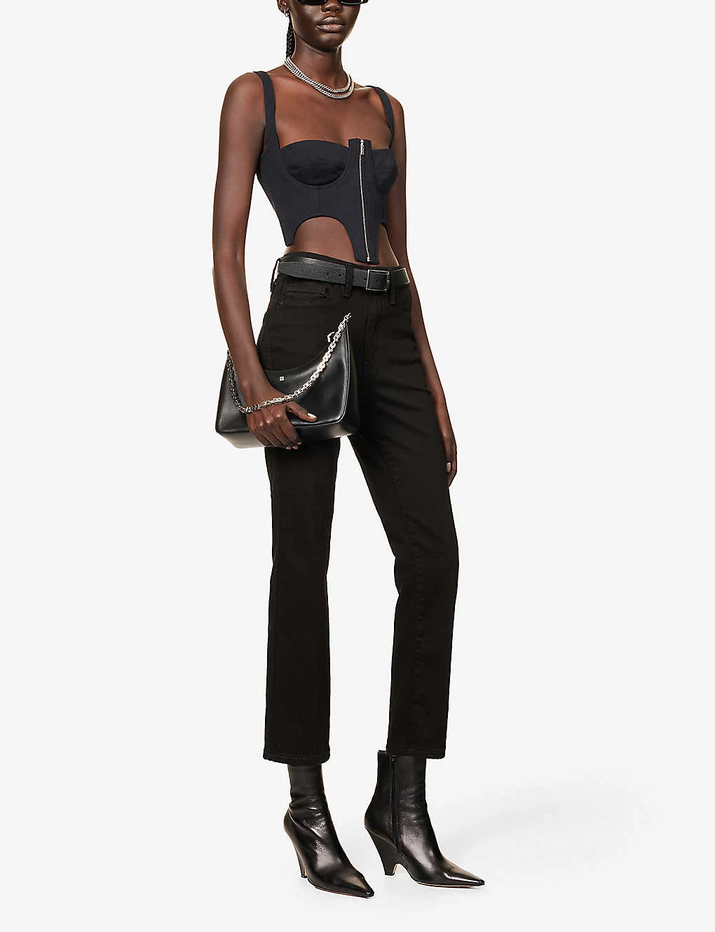 GOOD AMERICAN Good Curve Straight-leg Mid-rise Stretch-denim Jeans - Image 2