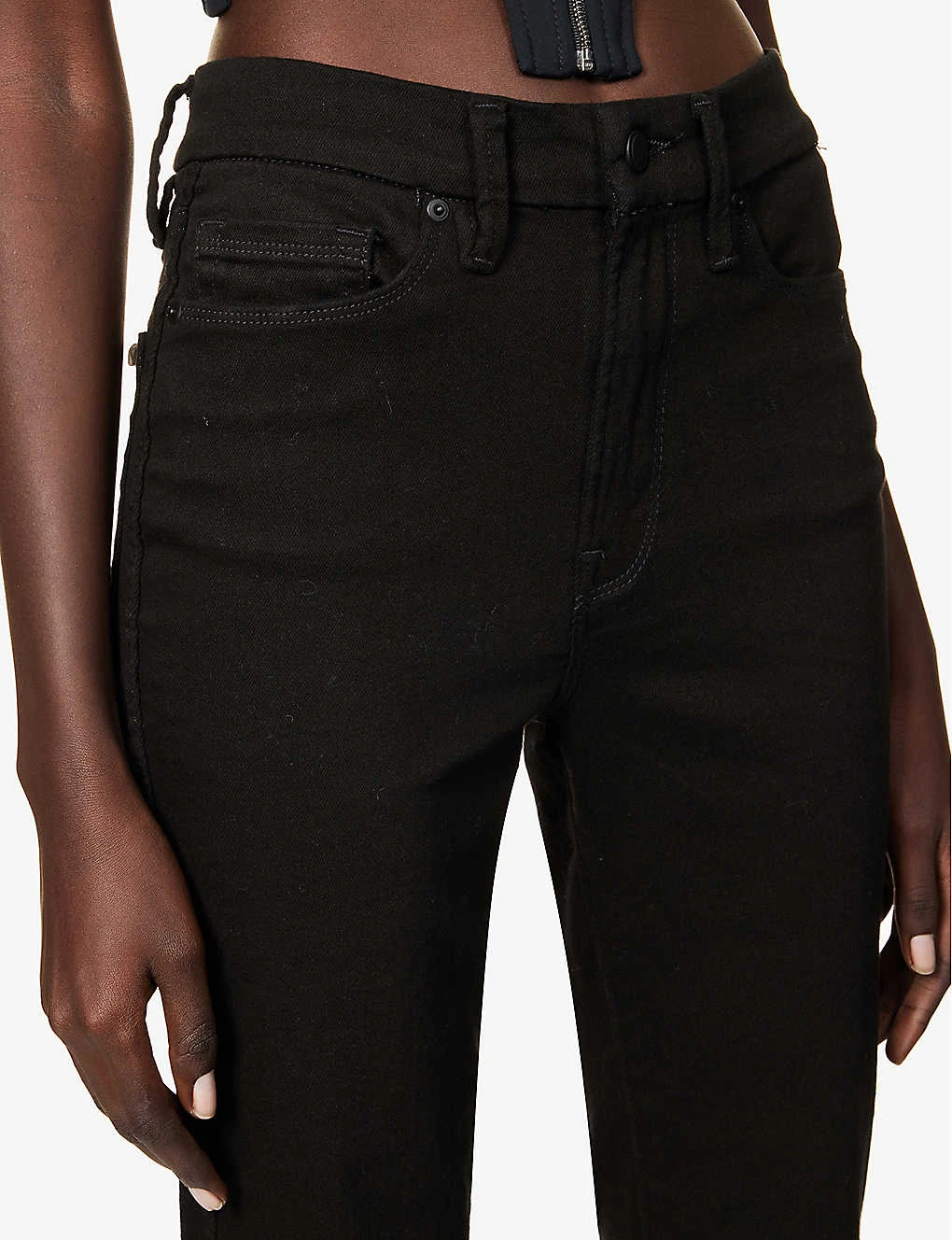 GOOD AMERICAN Good Curve Straight-leg Mid-rise Stretch-denim Jeans - Image 5