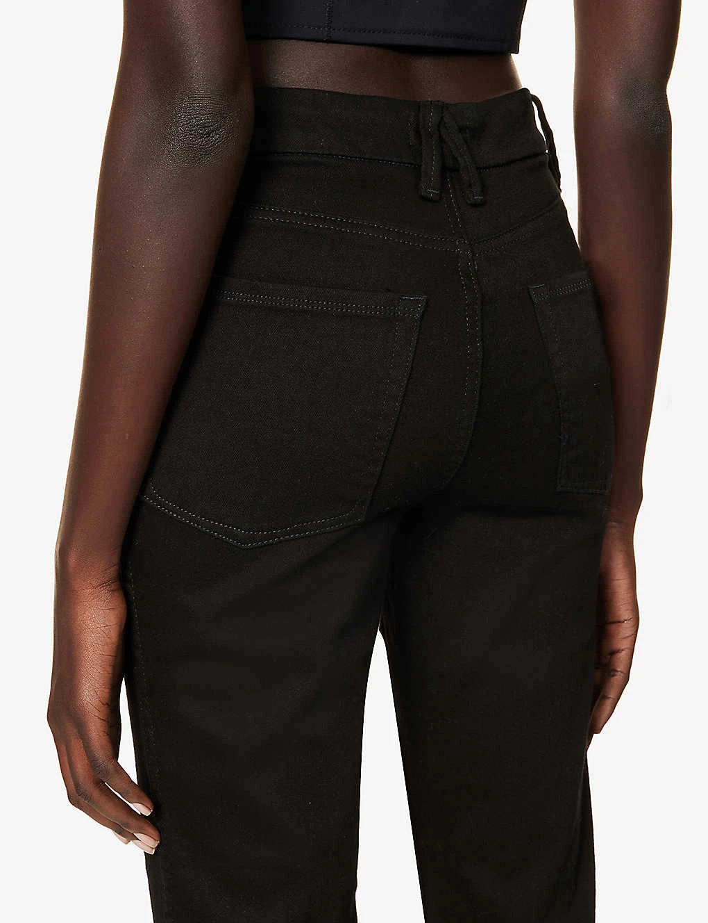 GOOD AMERICAN Good Curve Straight-leg Mid-rise Stretch-denim Jeans - Image 6