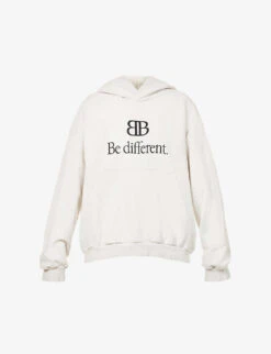 Balenciaga Logo-print Oversized Cotton-jersey Hoody