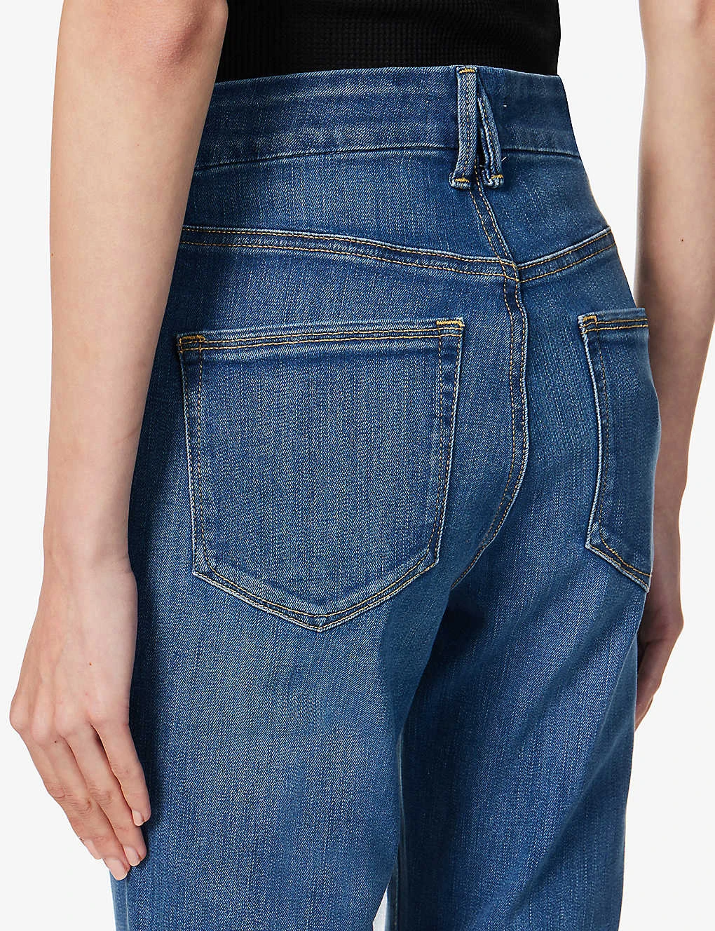 GOOD AMERICAN Good Legs Straight Cotton-blend Stretch-denim Jeans - Image 6