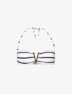 Long Island Recycled Polyester-blend Halter-neck Bikini Top